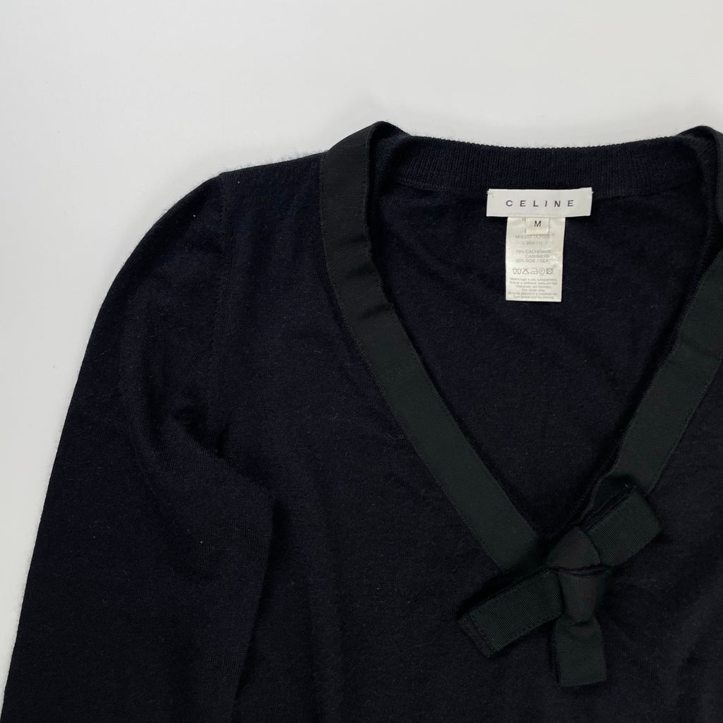 CELINE セリーヌ / シルクカシミヤニット ブラック SIZE:M