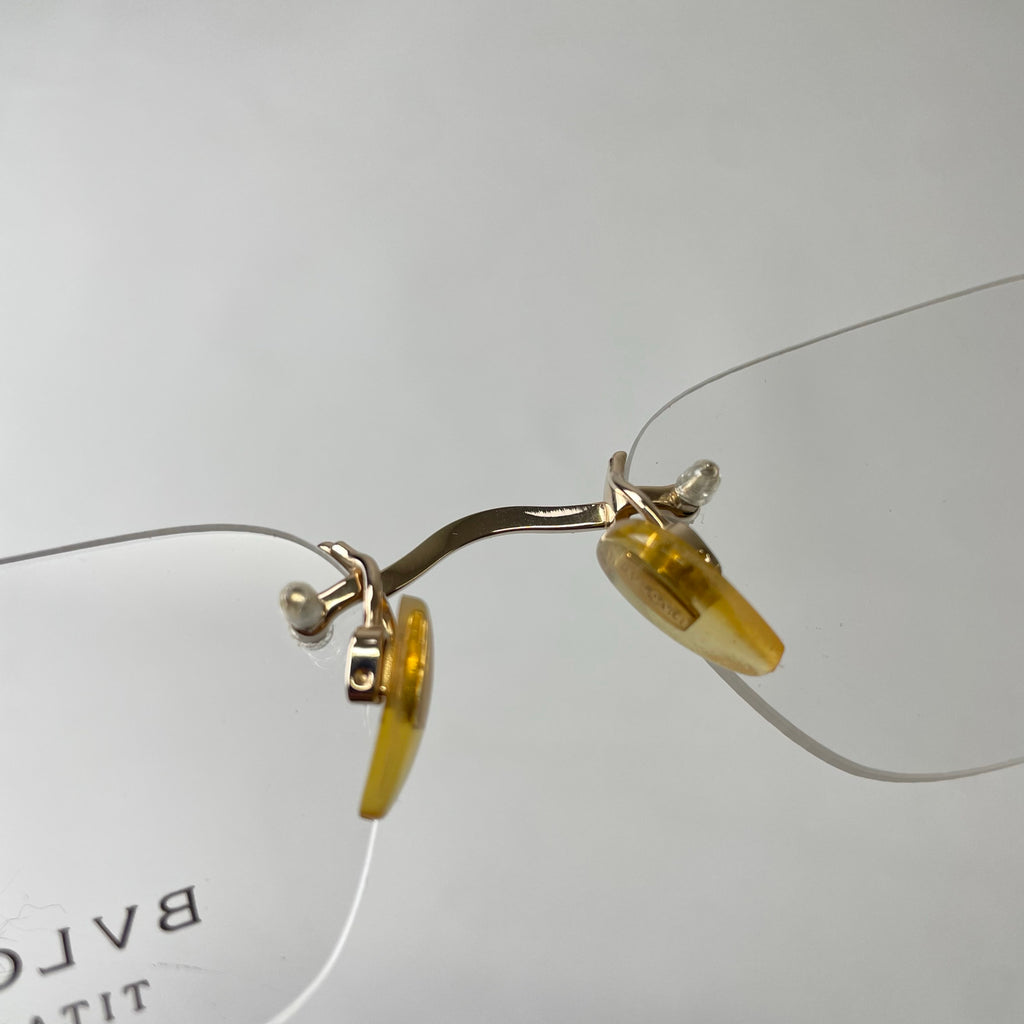 BVLGARI / オニキス リムレスアイウェア デモレンズ入り 参考定価：75,000程度 SIZE:51-20 135