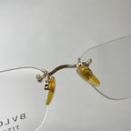 BVLGARI / オニキス リムレスアイウェア デモレンズ入り 参考定価：75,000程度 SIZE:51-20 135
