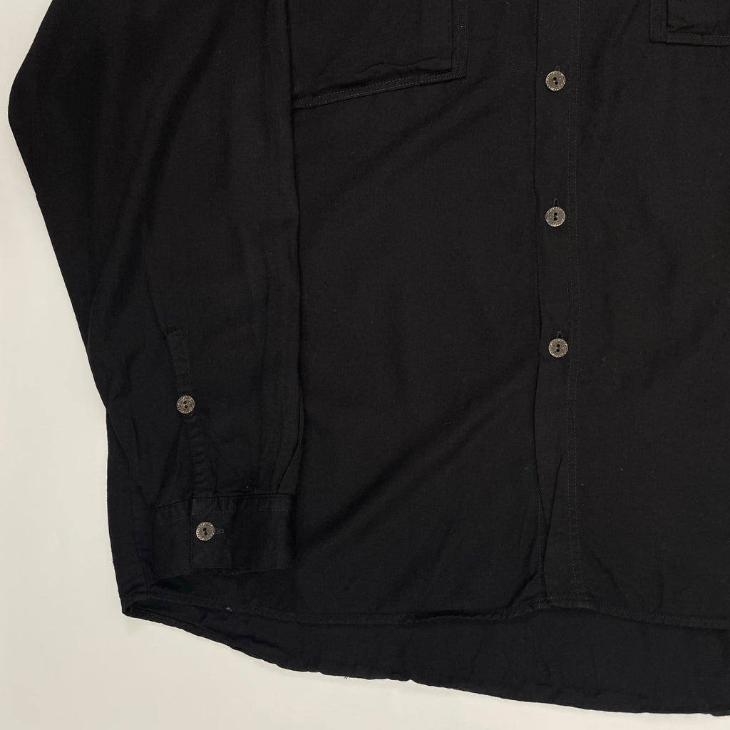 VINTAGE ヴィンテージ / レーヨンヴィンテージシャツ 彫金メタルボタン ブラック SIZE:XL
