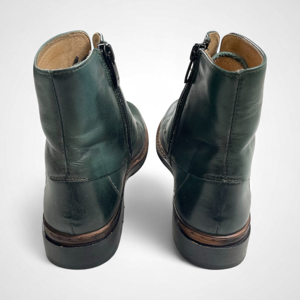 neosens ネオセンス / レザーショートブーツ グリーン 参考定価：30,000程度 SIZE：36