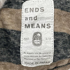 ENDS and MEANS / ボーダーTEE ブラウン×ブラック SIZE：M