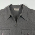 EMPORIO ARMANI / 00's リネンMIXハーフジップシャツ SIZE:44