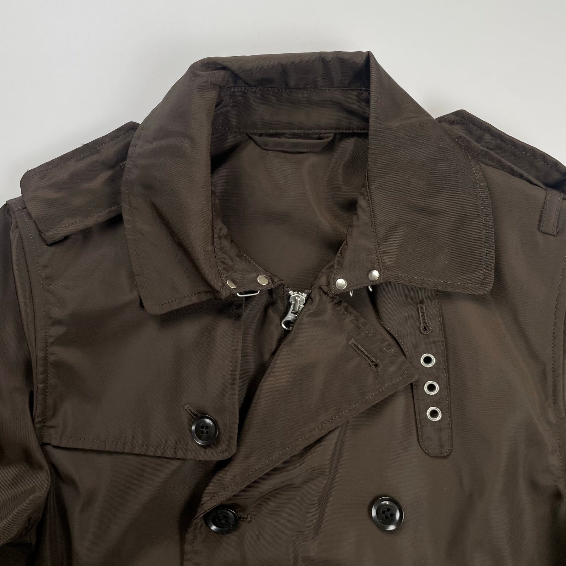 Old BEAMS International Gallery BEAMS オールドビームス インターナショナルギャラリー ビームス / ショートトレンチブルゾン ブラウン 参考定価：60,000程度 SIZE：48