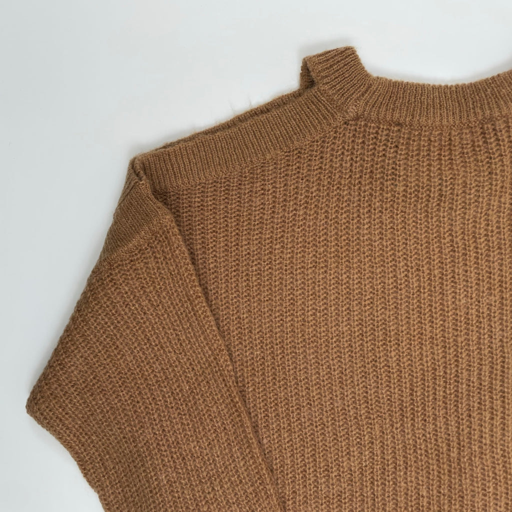 DESIGNERS REMIX CHARLOTTE ESKILDSEN デザイナーズ リミックス / オープンショルダーニット ブラウン 参考定価：33,000程度 SIZE：XS