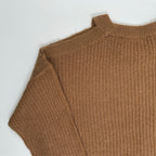 DESIGNERS REMIX CHARLOTTE ESKILDSEN デザイナーズ リミックス / オープンショルダーニット ブラウン 参考定価：33,000程度 SIZE：XS