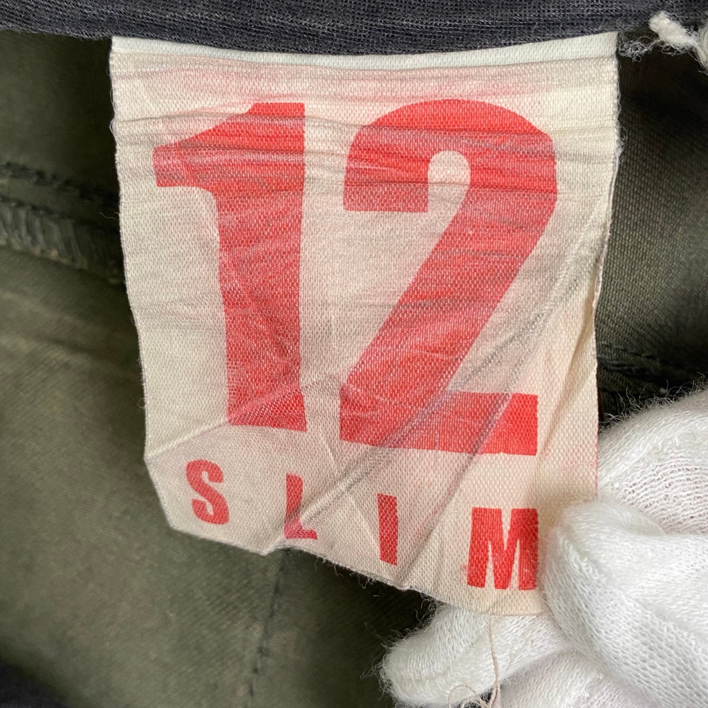 90s DOLCE＆GABBANA ドルチェアンドガッバーナ / テープデザイン パンツ カーキ×ブラック SIZE:46・12SLIM(M程度)