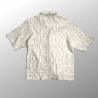 RHC ron herman classics ロンハーマンクラシック / フラワー ジャガードシャツ オープンカラー ホワイト SIZE:XS