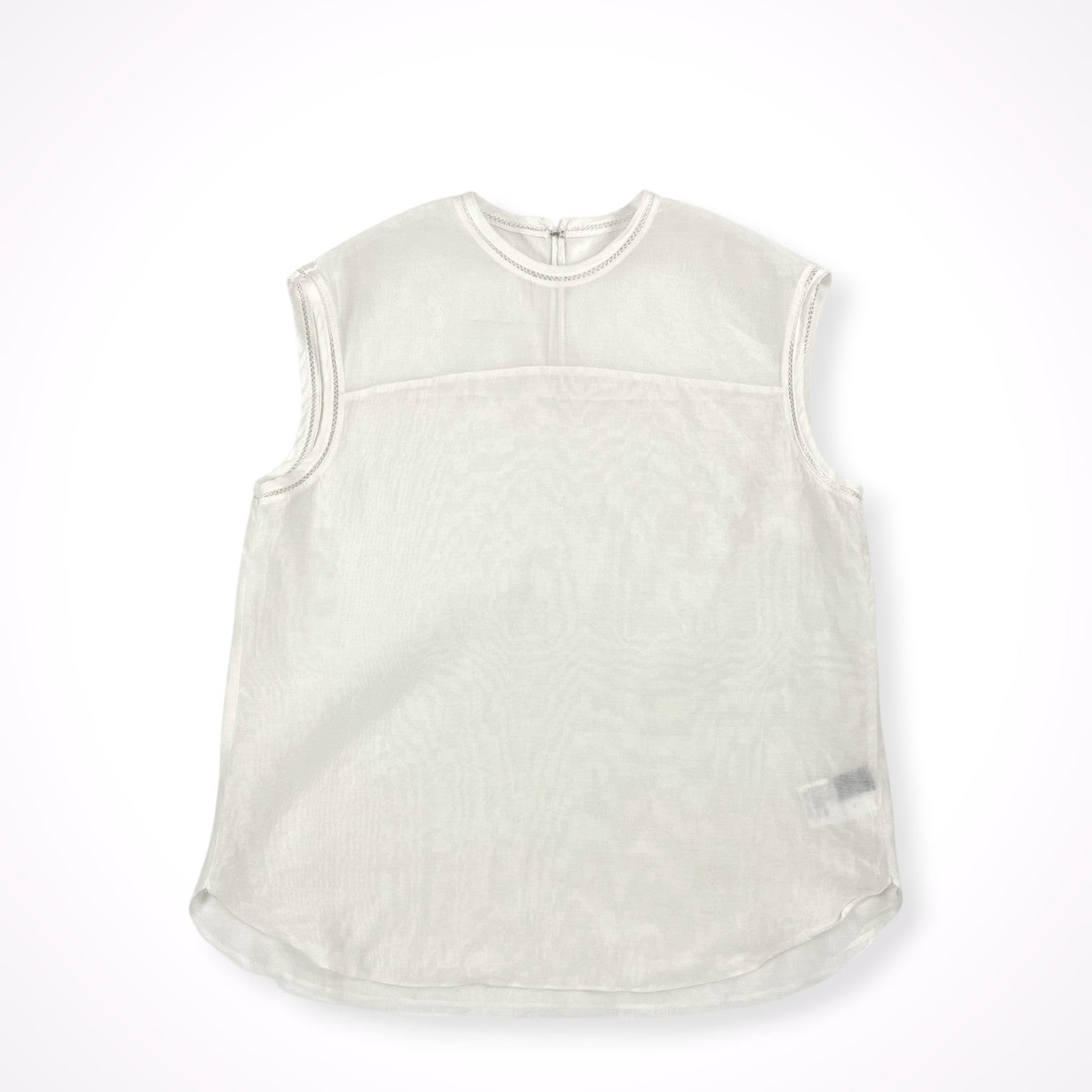 TOMORROWLAND collection トゥモローランド コレクション / コットンシルクオーガンジー ノースリーブブラウス 参考定価：18,000+tax SIZE:36