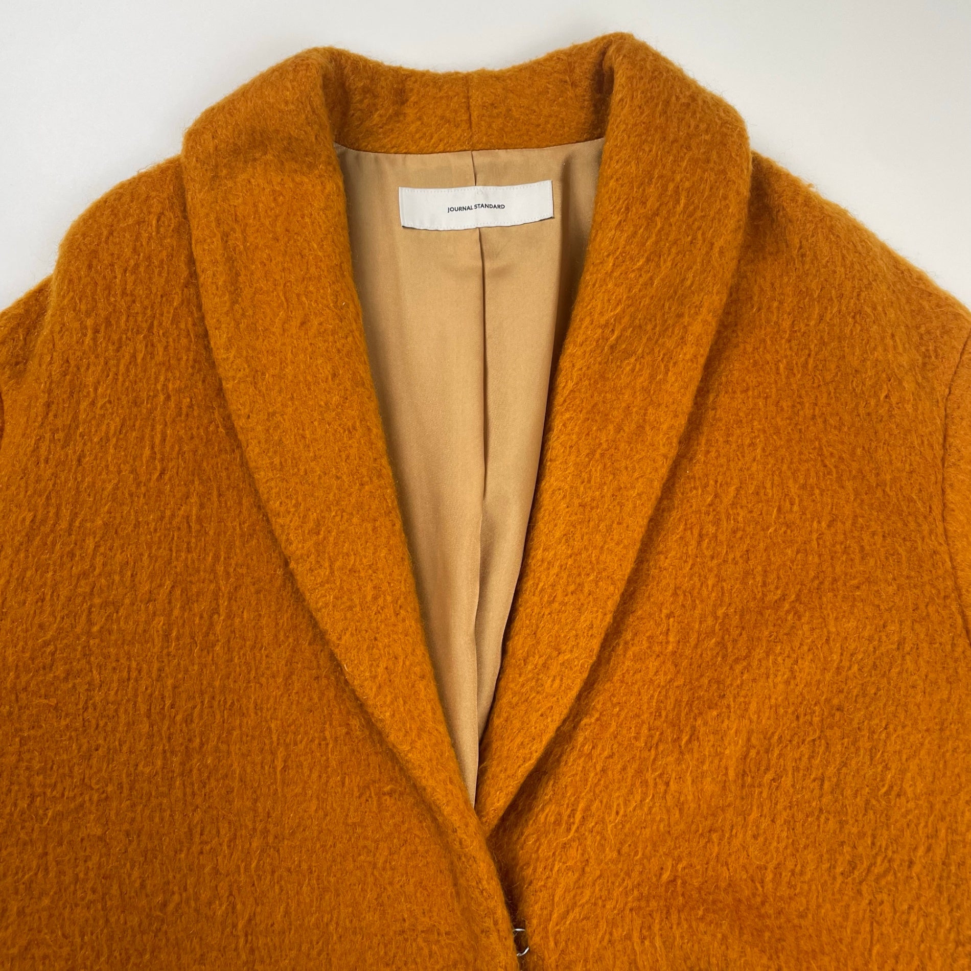 JOURNAL STANDARD　ジャーナルスタンダード / TWシャギーショールカラーコート オレンジ 参考定価：39,000+tax SIZE:FREE