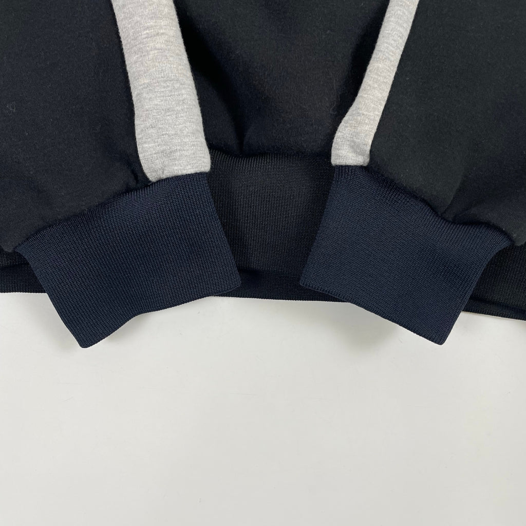 ALMOST BLACK / サイドバイカラーライン 切替スウェットシャツ 参考定価：37,000程度 SIZE:2