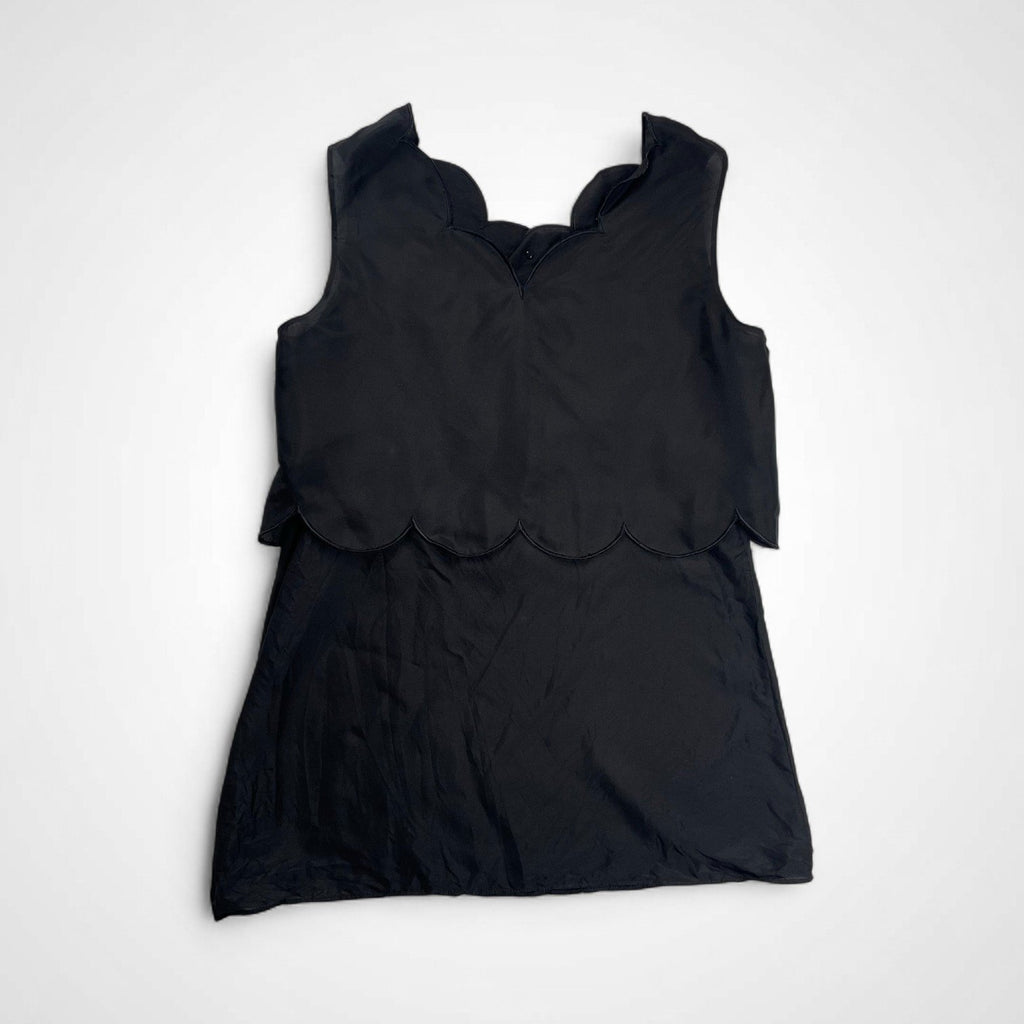 DES PRES デ プレ / シルクハブタエ スカラップブラウス 参考定価：36,000+tax SIZE：FREE