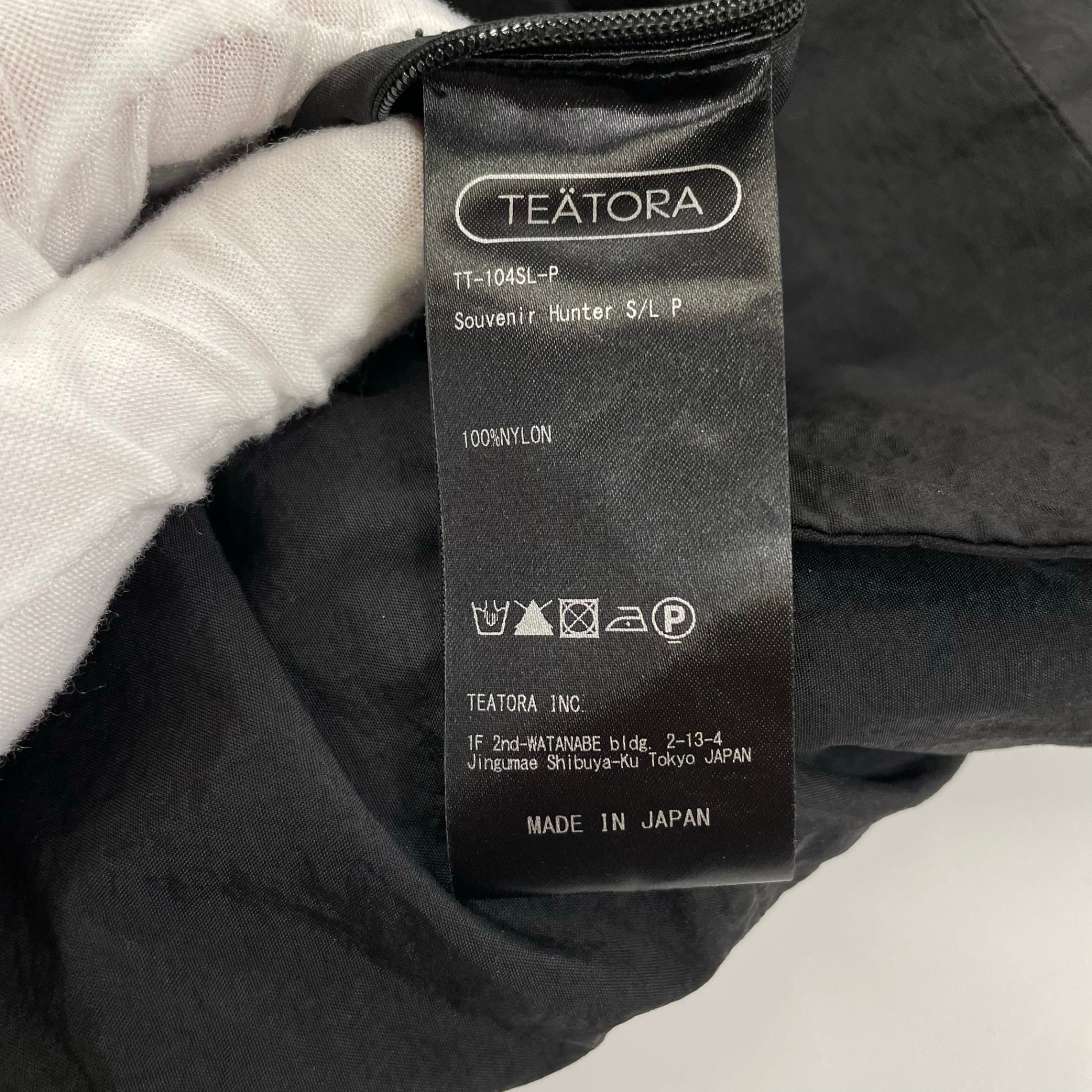 TEATORA / SOUVENIR HUNTER S/L - P 参考定価：88,000+tax SIZE:2