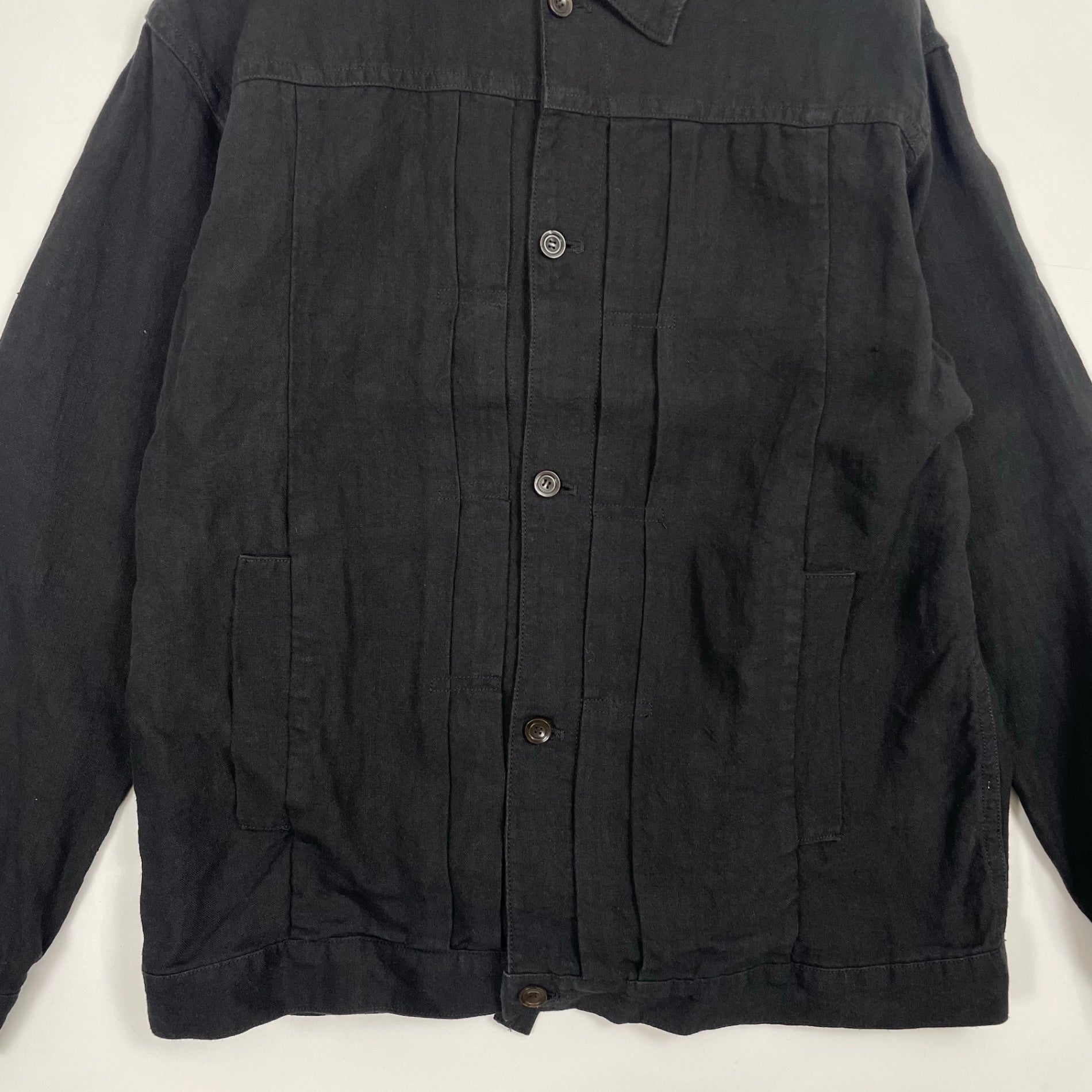 SLOW＆CO スロウ / linen jacket ブラック 参考定価：39,000+tax SIZE:1