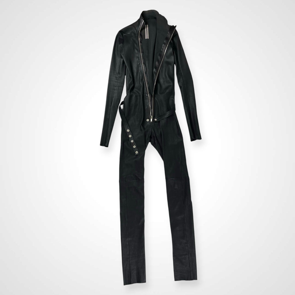Rick Owens リックオウエンス / tight gary leather flight suits レザージャンプスーツ RR02A5550-LS SIZE:48