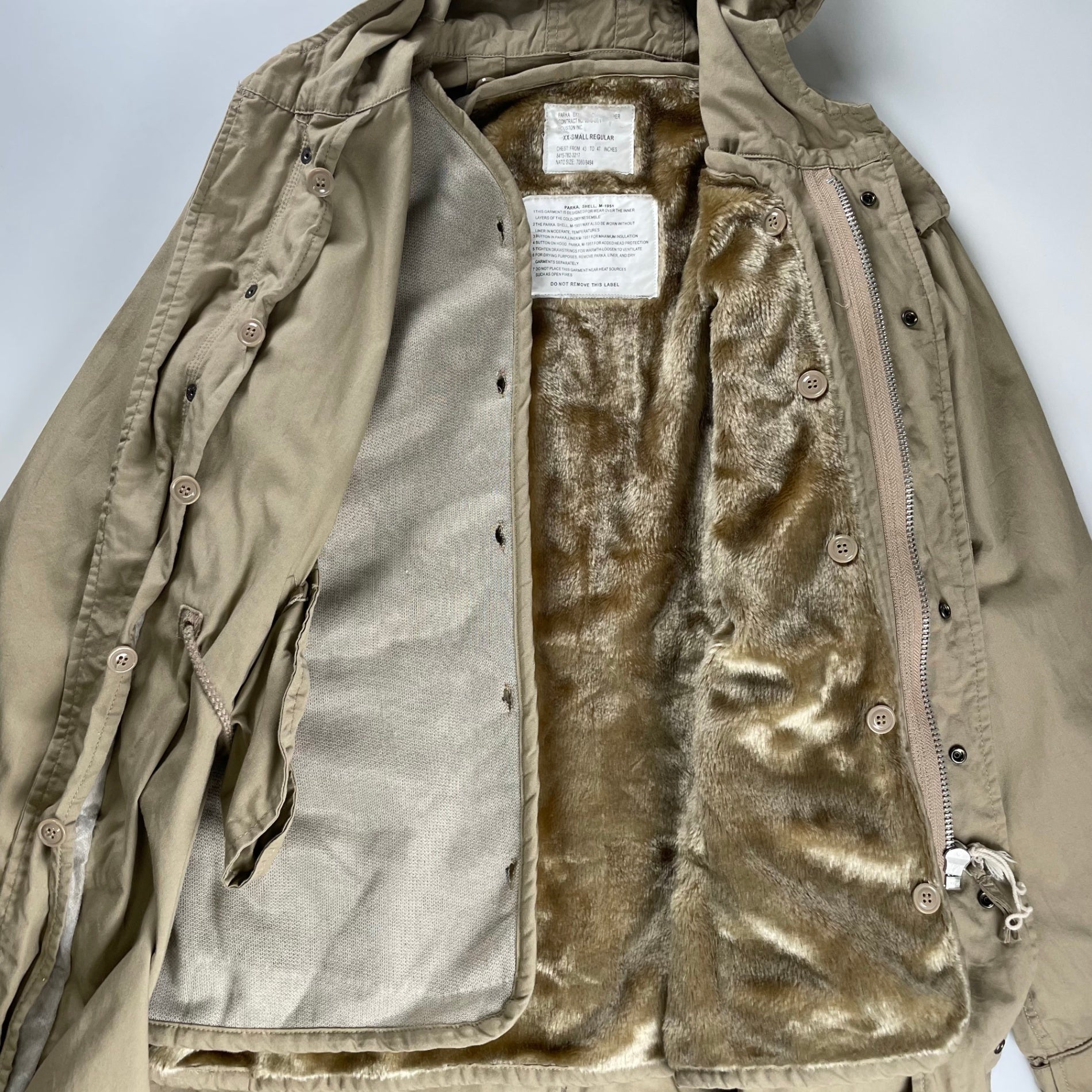 HOUSTON ヒューストン / M-51タイプフィッシュテールコート ライナー付 青島コート SIZE:XXS(M程度)