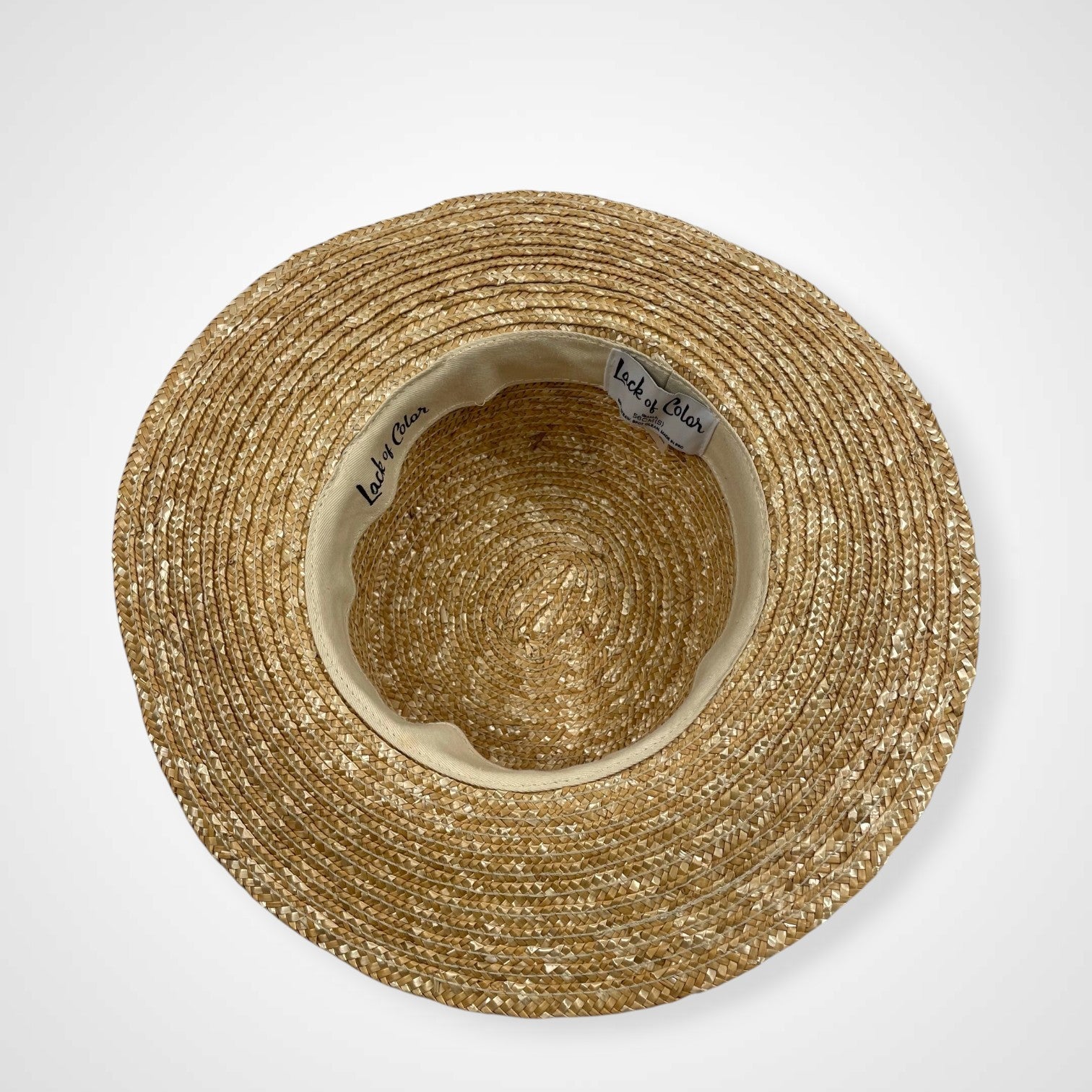 Lack of Color ラックオブカラー / ストローハット カンカン帽 参考定価：24,000程度 SIZE：56cm