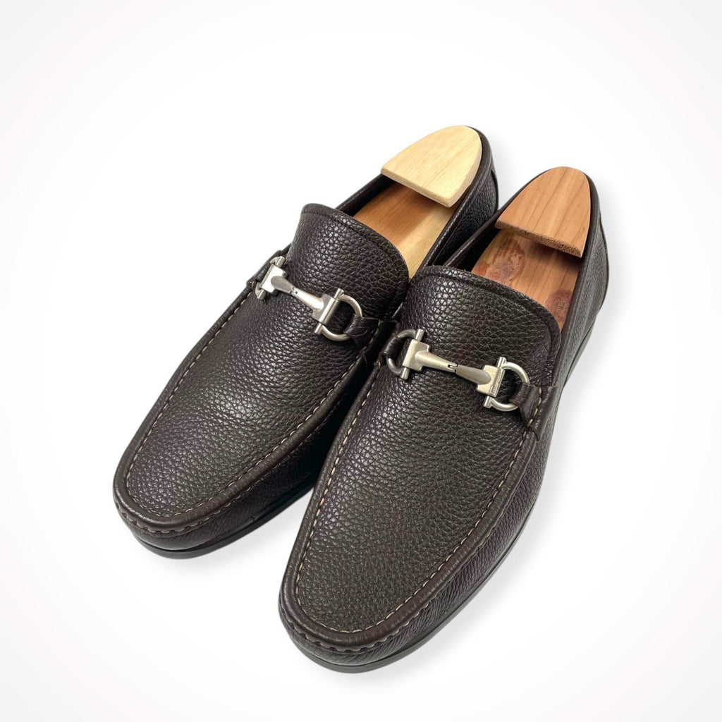 SALVATORE FERRAGAMO / ガンチーニローファー オールソール済  参考定価：70,000程度 SIZE:8 1/2