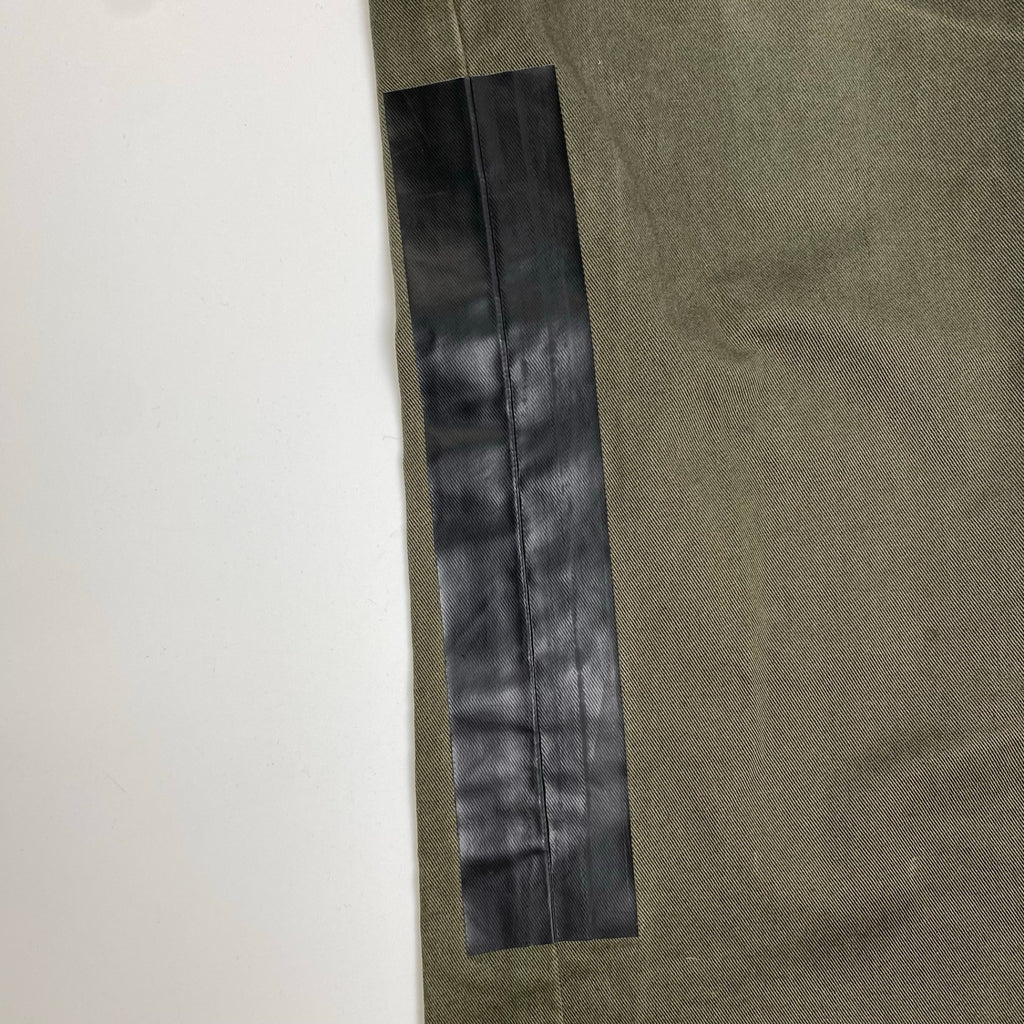 90s DOLCE＆GABBANA ドルチェアンドガッバーナ / テープデザイン パンツ カーキ×ブラック SIZE:46・12SLIM(M程度)