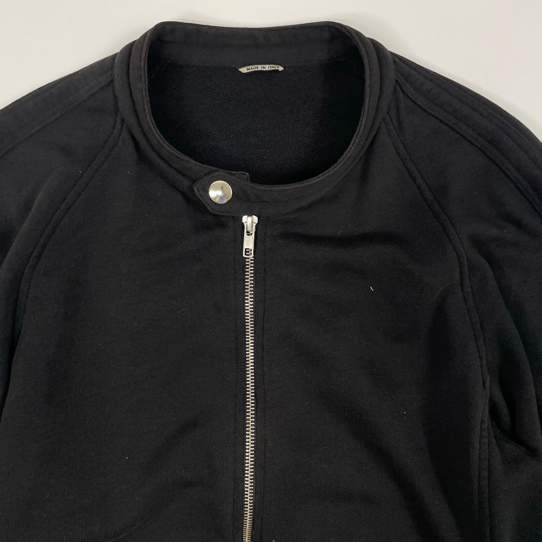 GREY DANIELE ALESSANDRINI / スウェット生地ライダースブルゾン 参考定価：60,000程度 SIZE:L程度