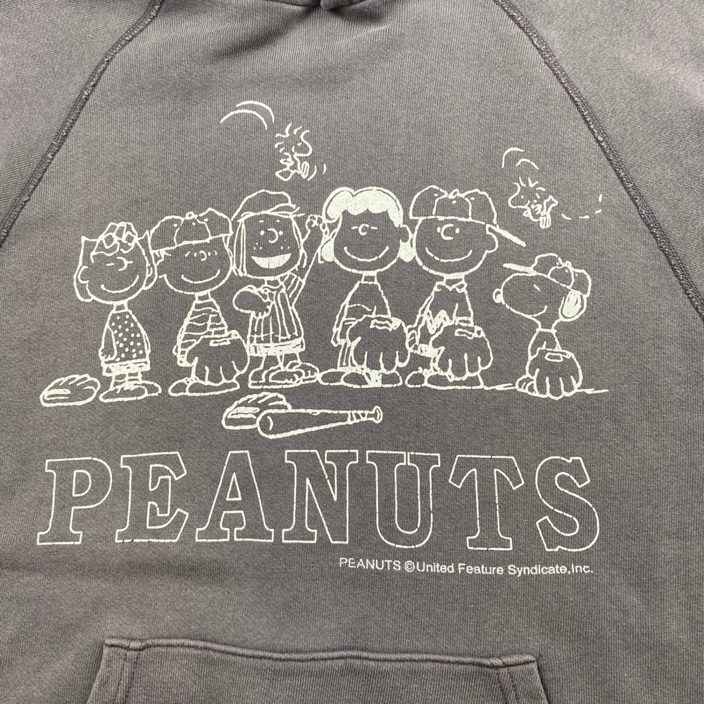 90s VINTAGE PEANUTS ピーナッツ / フェード感 両面プリント  プルオーバーパーカー SIZE：S