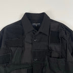 COMME des GARCONS HOMME / 後染め加工 異素材パッチワークシャツジャケット 18AW SIZE:M