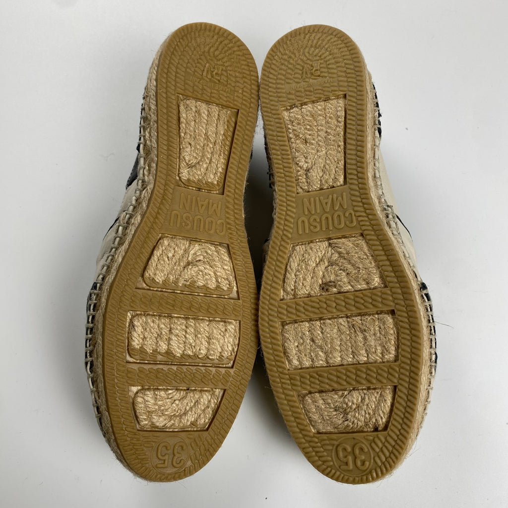 collection PRIVEE? コレクション プリヴェ / レザー ボーダー エスパドリーユ H.P FRANCE取扱い 参考定価：30,000程度 SIZE：35