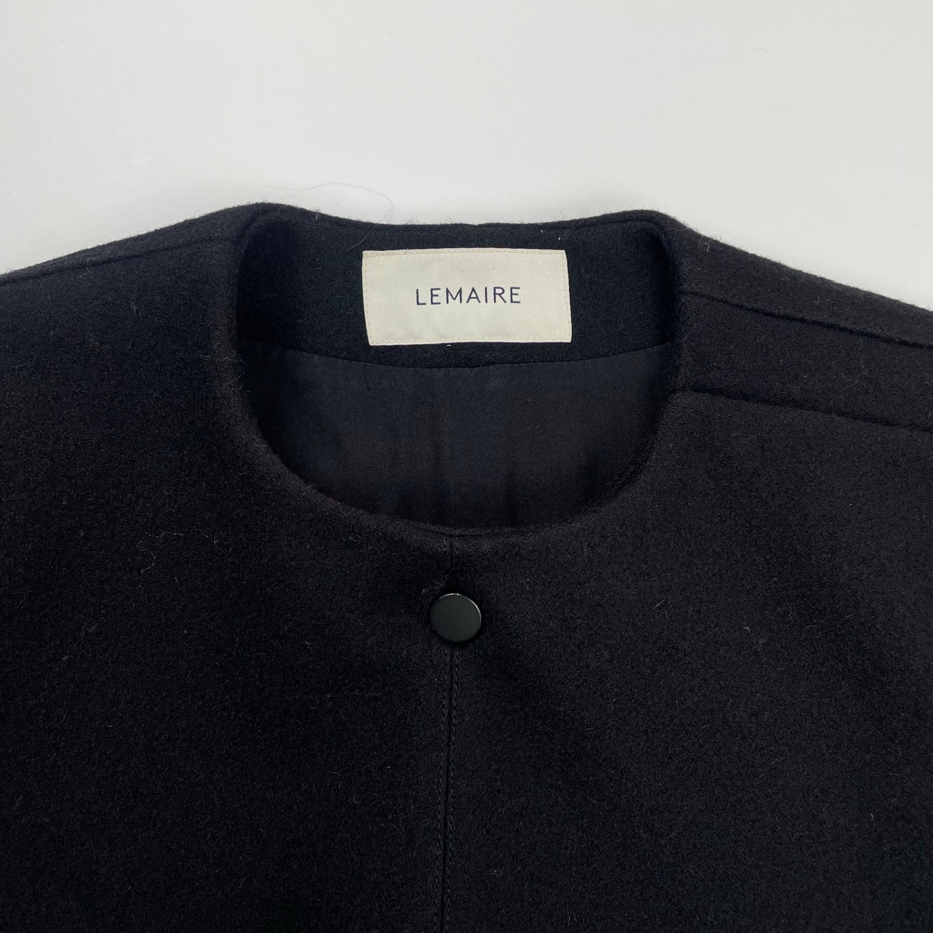 LEMAIRE ルメール / WRAP MELTON JACKET ラップジャケット ブラック 参考定価：150,000程度 SIZE:34