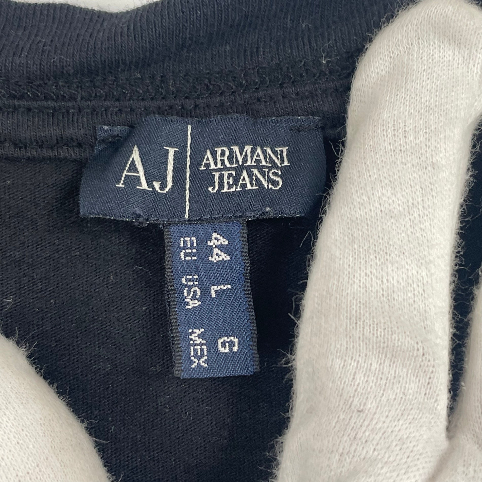 ARMANI JEANS アルマーニ ジーンズ / ハートロゴプリントTシャツ 参考定価：20,000程度 SIZE：L