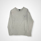 Polo by Ralph Lauren ポロバイラルフローレン / ヴィンテージ ポニー刺繍長袖Tシャツ グレー SIZE:XL