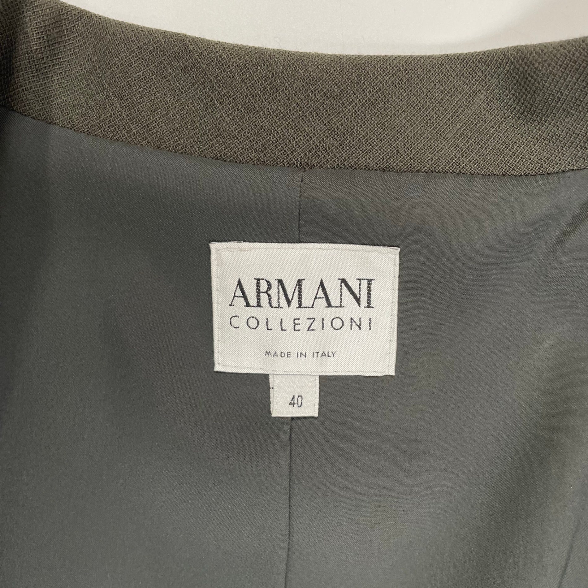 ARMANI COLLEZIONI アルマーニ コレッツォーニ / デザインコンパクトジャケット イタリア製 SIZE:40