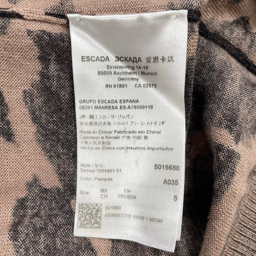 ESCADA エスカーダ / シルクMIXレオパードアンサンブル 参考定価：80,000程度 SIZE：S