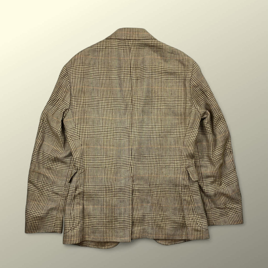 【HARITAGE ICON】 Polo by Ralph Lauren ポロ バイ ラルフローレン / リネン100％ 段返り ツイードジャケット 参考定価：150,000程度 SIZE:36S