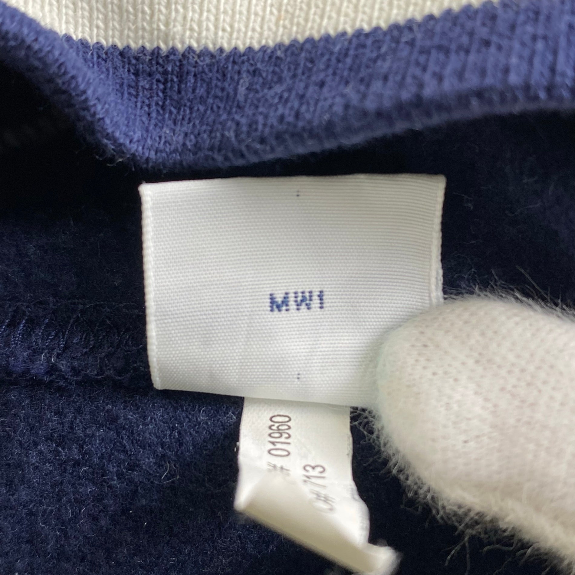 Polo by Ralph Lauren ポロ バイ ラルフローレン / 90s ジップアップスタジャン スウェットジャケット ネイビー×ホワイト CONMARジップ SIZE:S