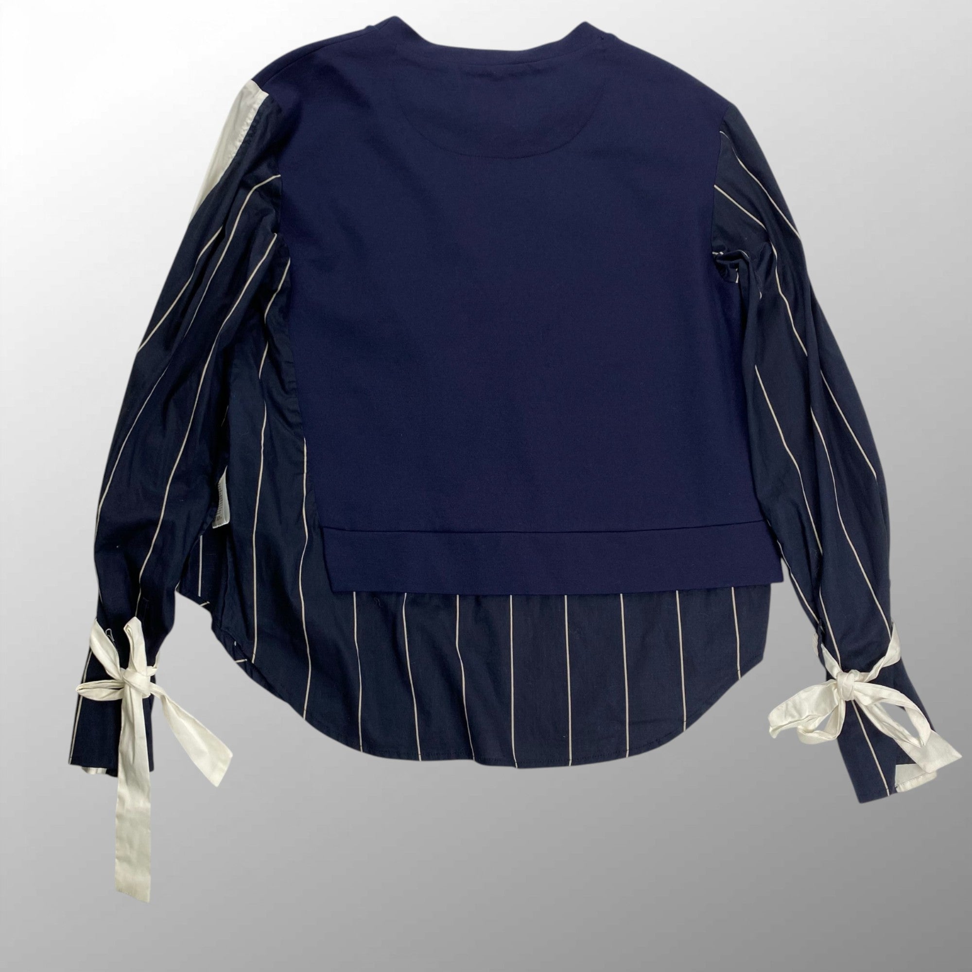 LIVIANA CONTI リビアナ コンティ / シャツMIXカットソー ネイビー ホワイト 参考定価：50,000程度 SIZE:44