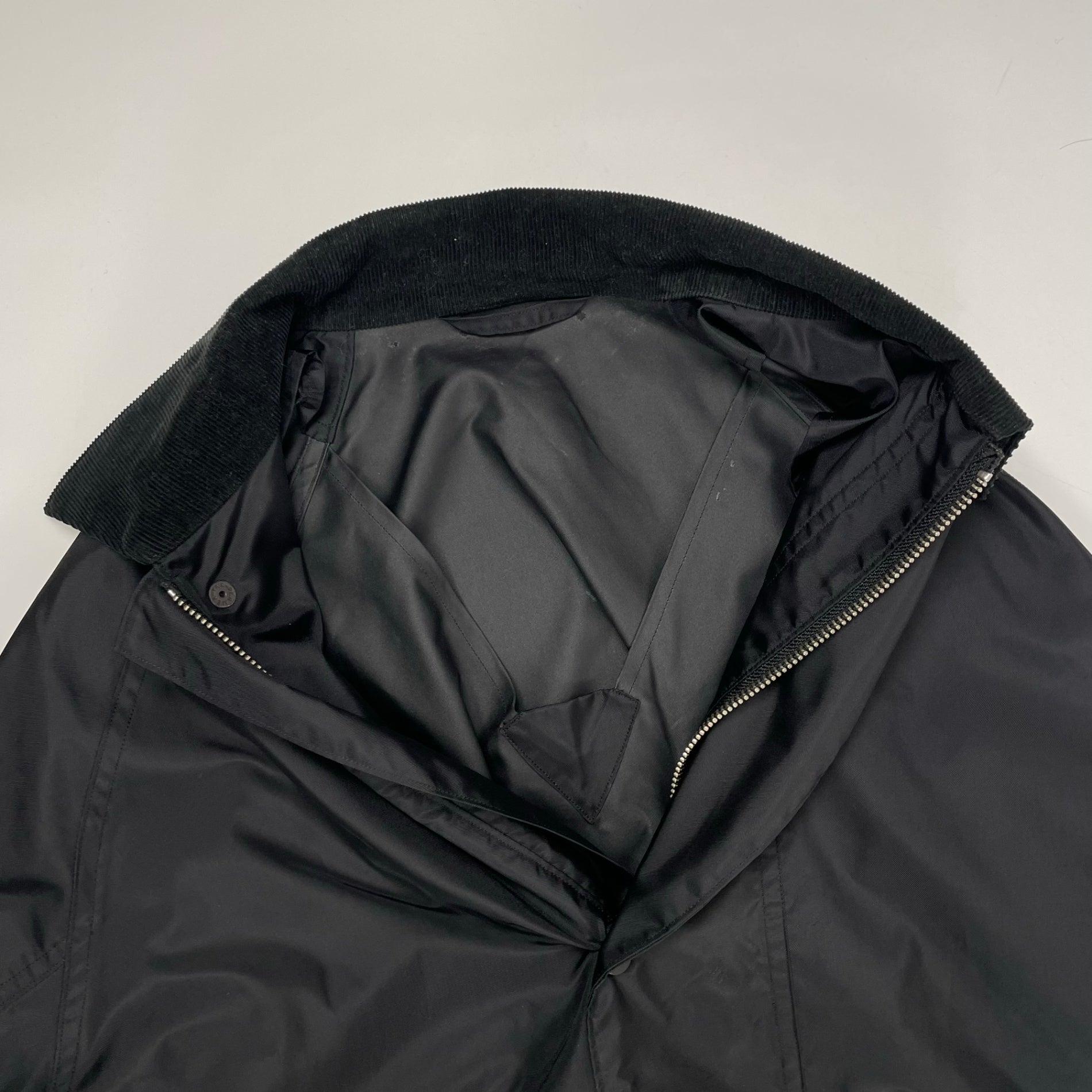 YLEVE / CYCLE NYLON WATER REPELLENT CLOTH COAT コーデュロイ襟ナイロンコート SIZE:5