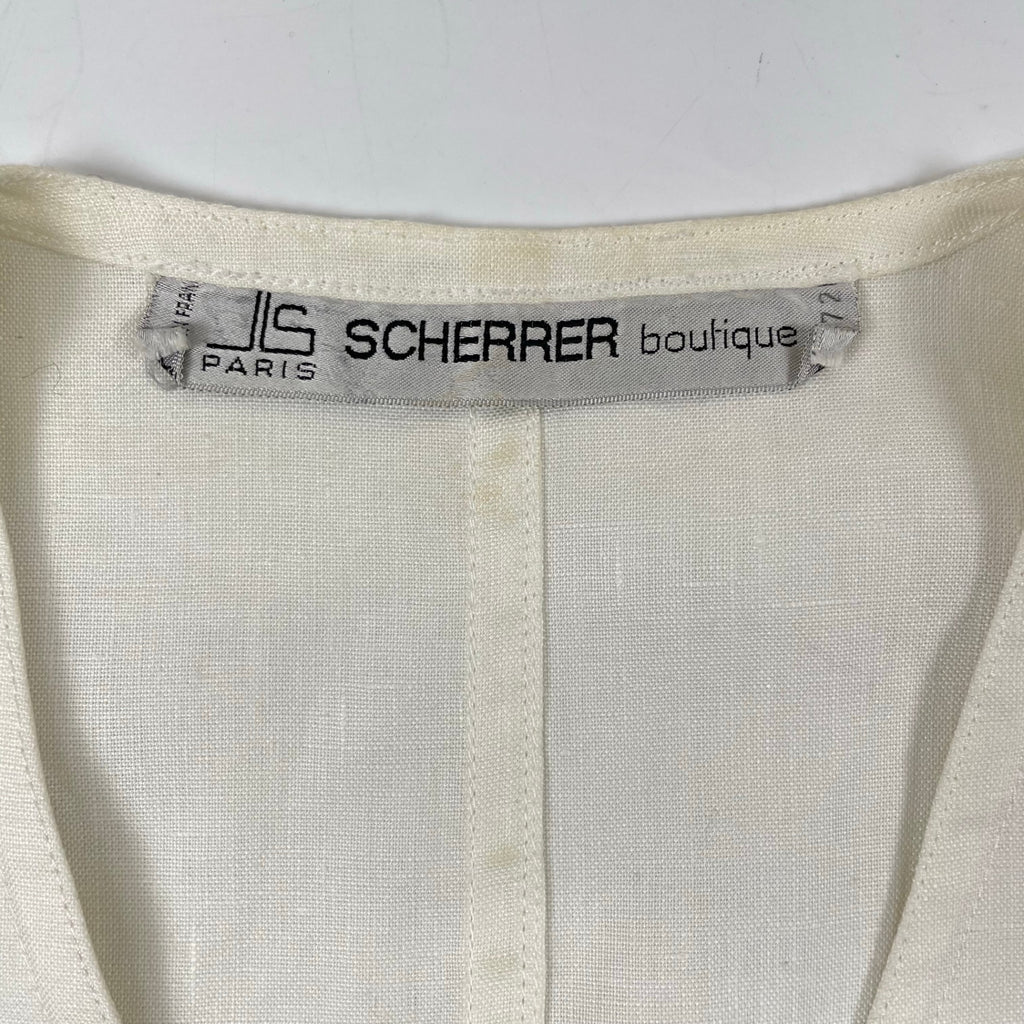 SCHERRER / ヴィンテージリネンベスト フランス製 参考定価：55,000程度