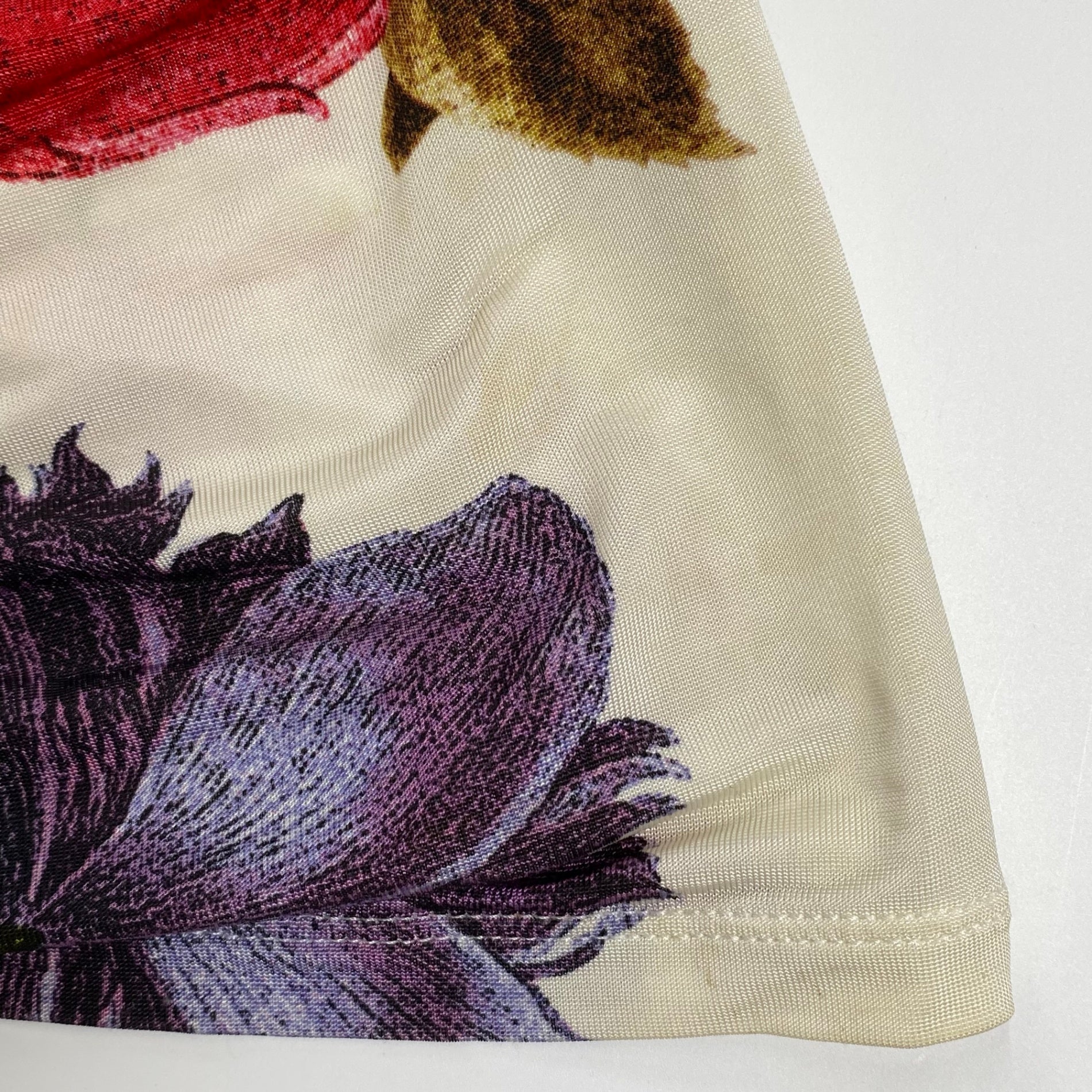 CLASS roberto cavalli クラス ロベルトカヴァリ / ボタニカルデザインカットソー ゼブラモチーフ金具 SIZE：42