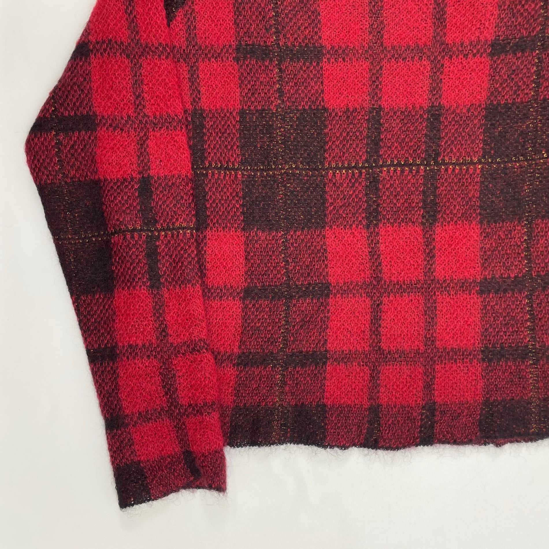 LIVIANA CONTI リビアナコンティ / モヘヤMIXチェックニット 参考定価：32,000程度 SIZE:42