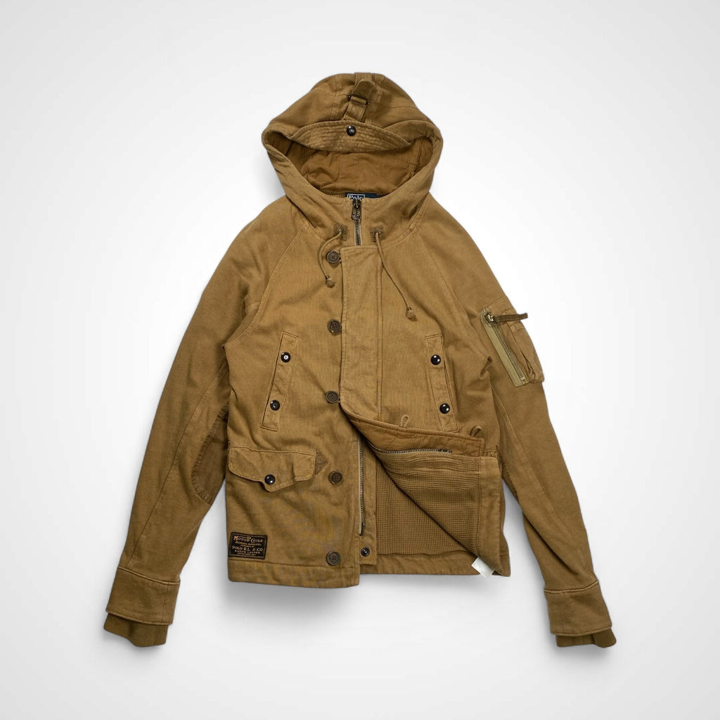 Polo by Ralph Lauren ポロ バイ ラルフローレン / モーターサイクルジャケット N-3B 裏サーマル ブラウン SIZE:S