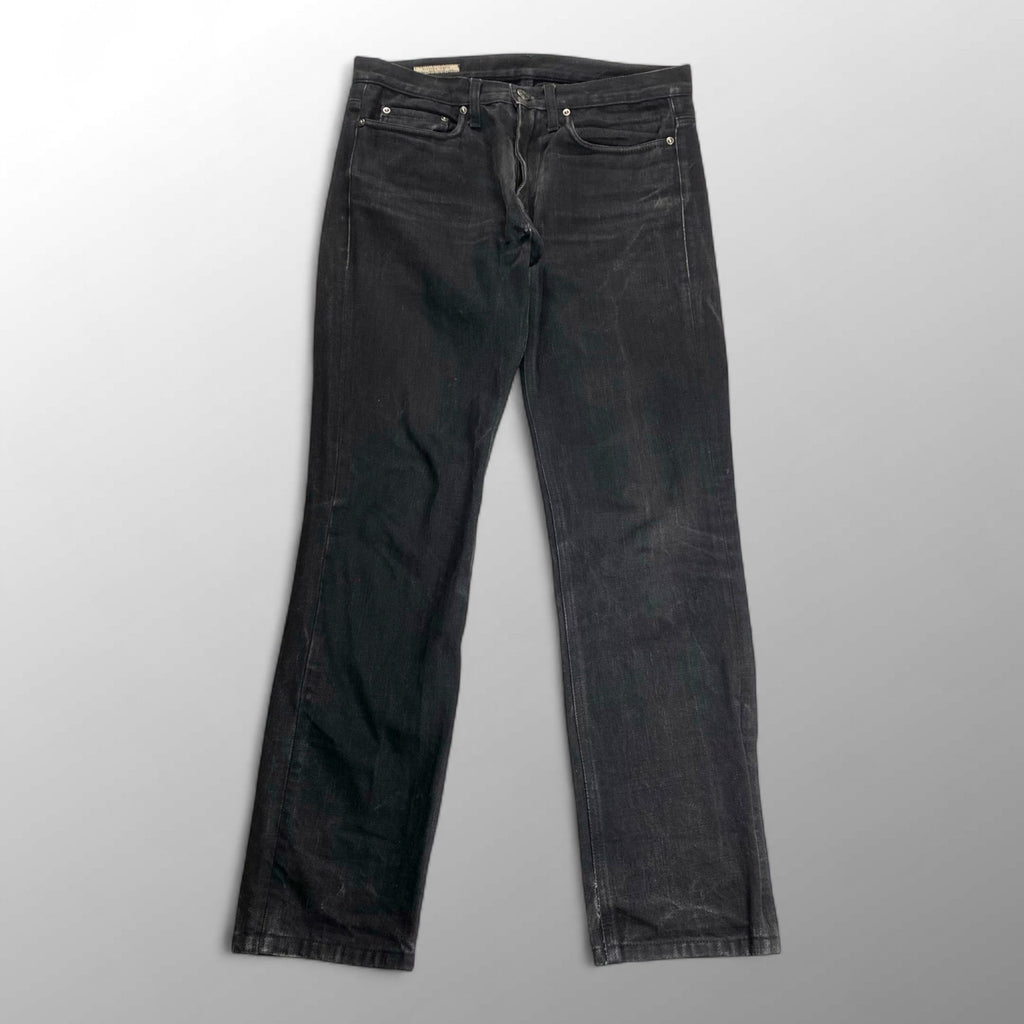 【訳アリ】 BOTTEGA VENETA ボッテガベネタ / バタフライ刺繍 デニムパンツ ブラック SIZE:46