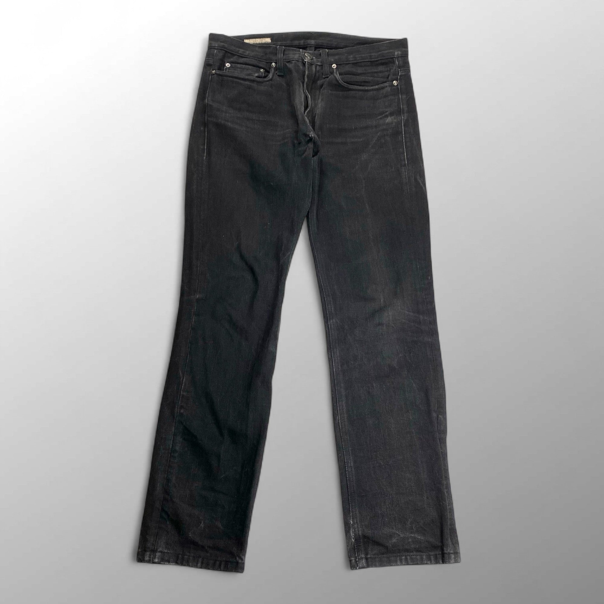 【訳アリ】 BOTTEGA VENETA ボッテガベネタ / バタフライ刺繍 デニムパンツ ブラック SIZE:46