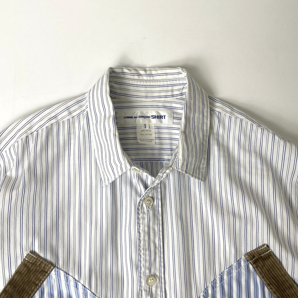 COMME des GARCONS SHIRT / 丸ポケストライプシャツ 参考定価：65,000程度 SIZE:S(M-L程度)