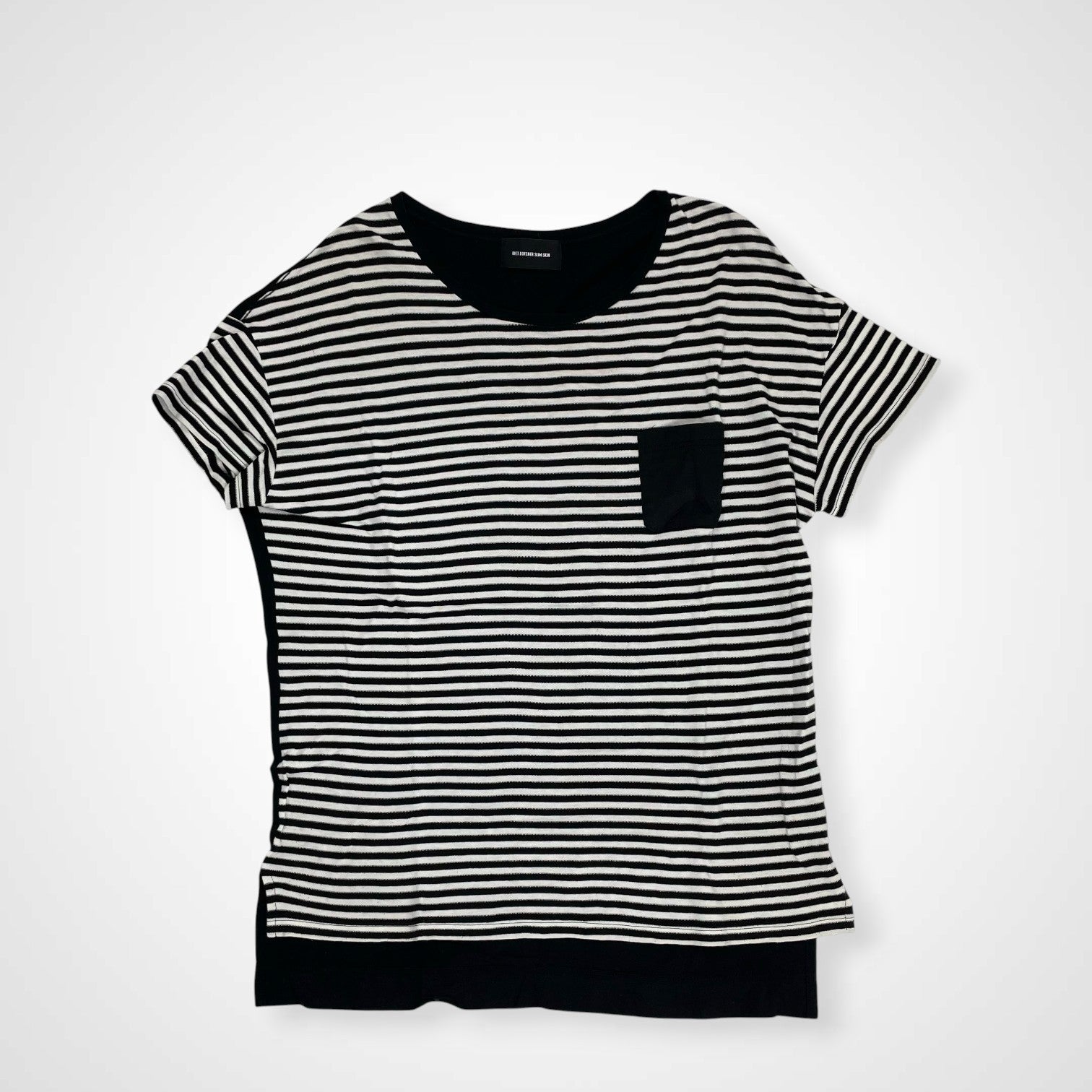 DIET BUTCHER SLIM SKIN ダイエットブッチャースリムスキン / オーバーサイズポケットボーダーTEE 参考定価：12,000程度 SIZE：FREE