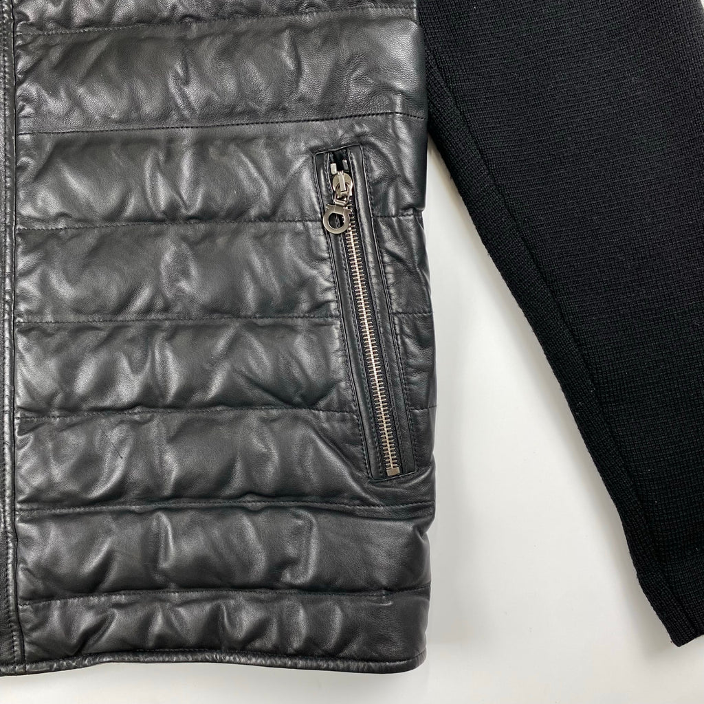 Salvatore Ferragamo サルバトーレ フェラガモ / レザー×ニット ジャケット ガンチーニ SIZE：M