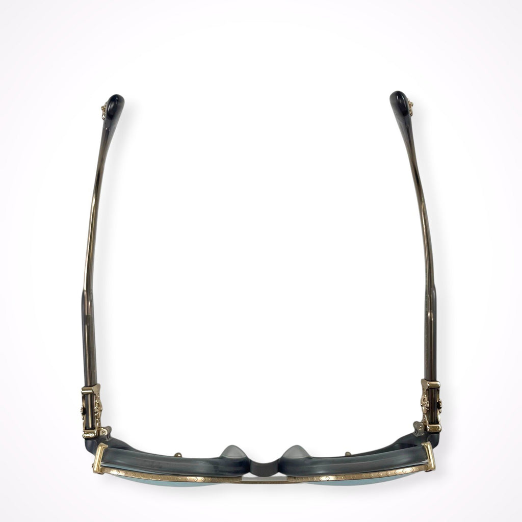 CHROME HEARTS / PUMP MEアイウェア＆クリップオン ケース付 度なしカラーレンズ付 SIZE:51□21-153
