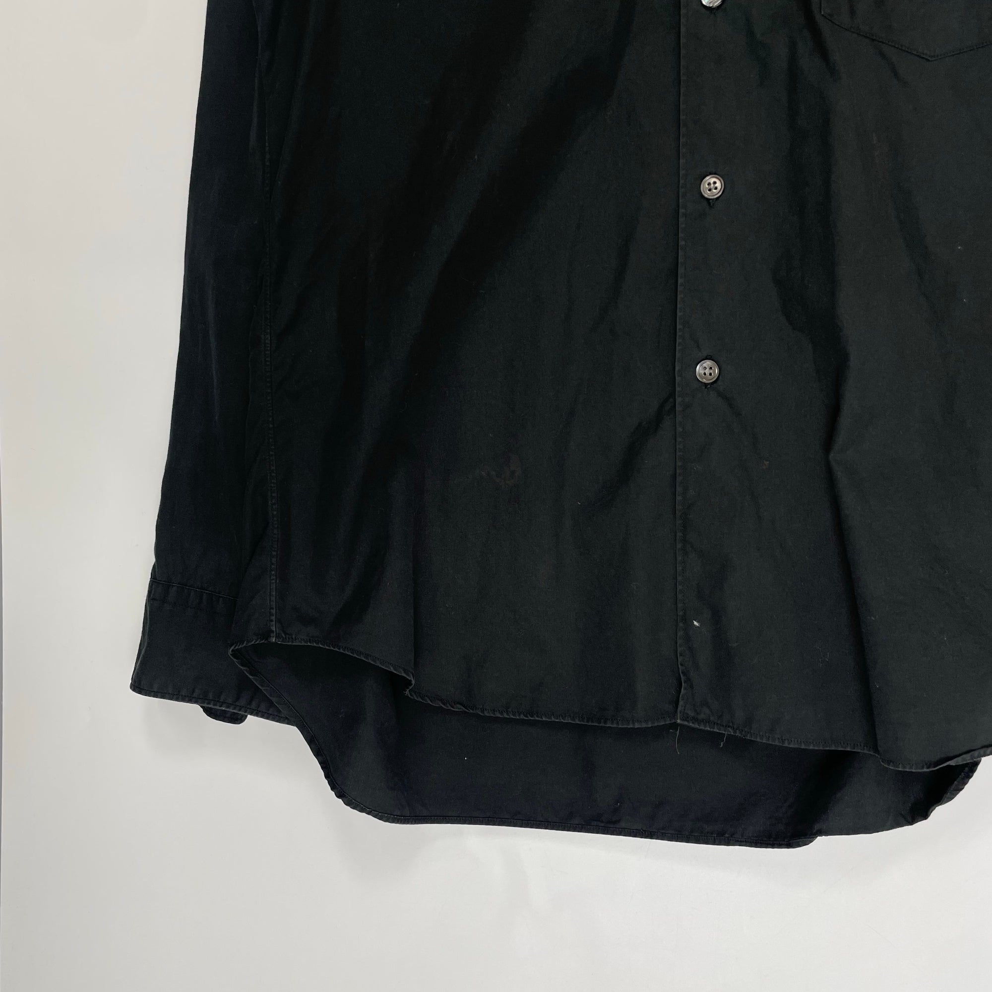 COMME des GARCONS SHIRT コムデギャルソン シャツ / デザインポインテッドカラーシャツ ブラック SIZE：S