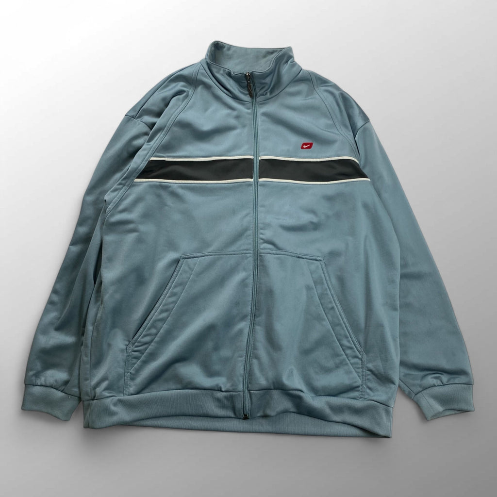 00's初頭 NIKE ナイキ / スモールスウォッシュ トラックジャケット グレー×ブラック SIZE:XL