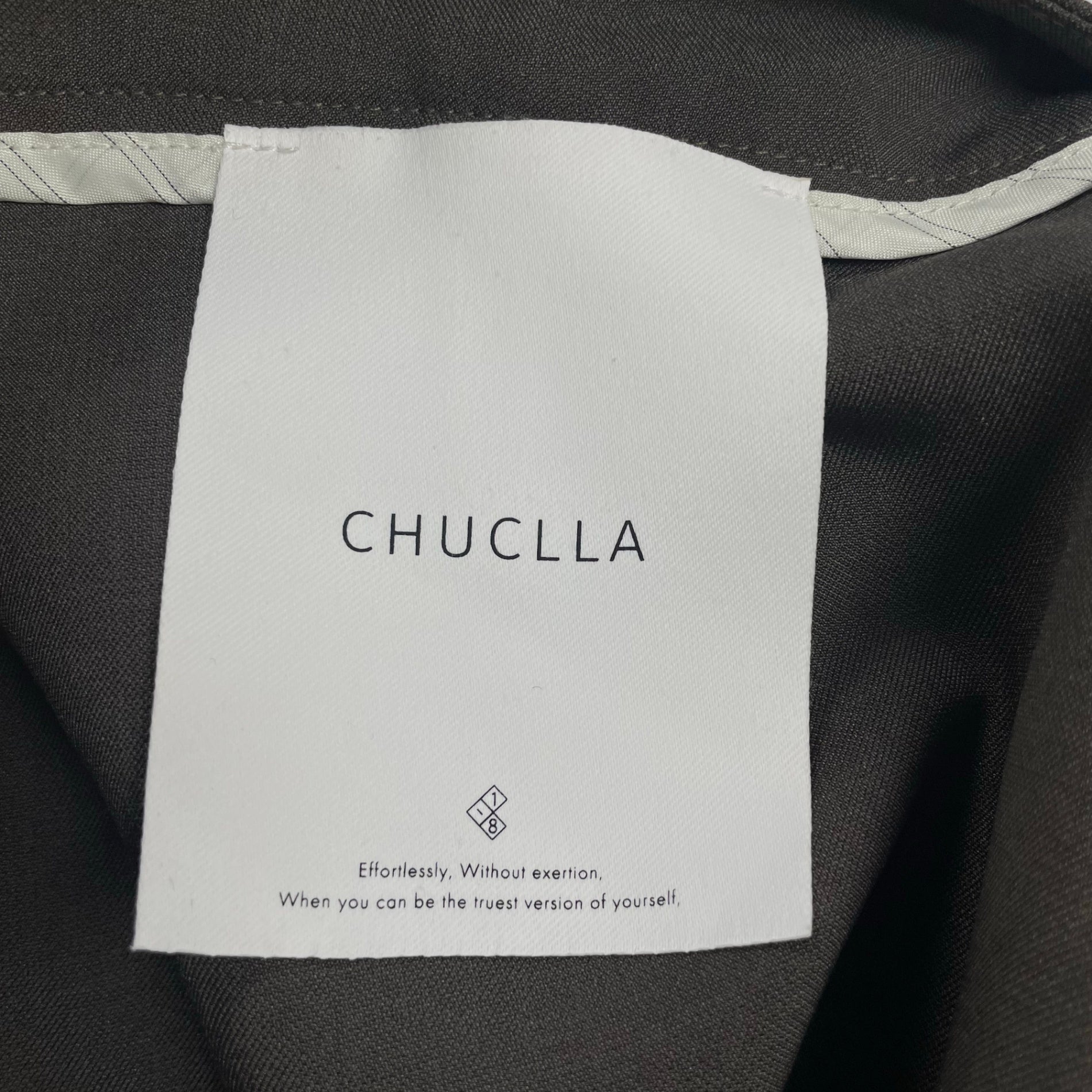 CHUCLLA チュクラ / センタークリース フレアスラックス ブラウン 参考定価：11,000程度 SIZE:L