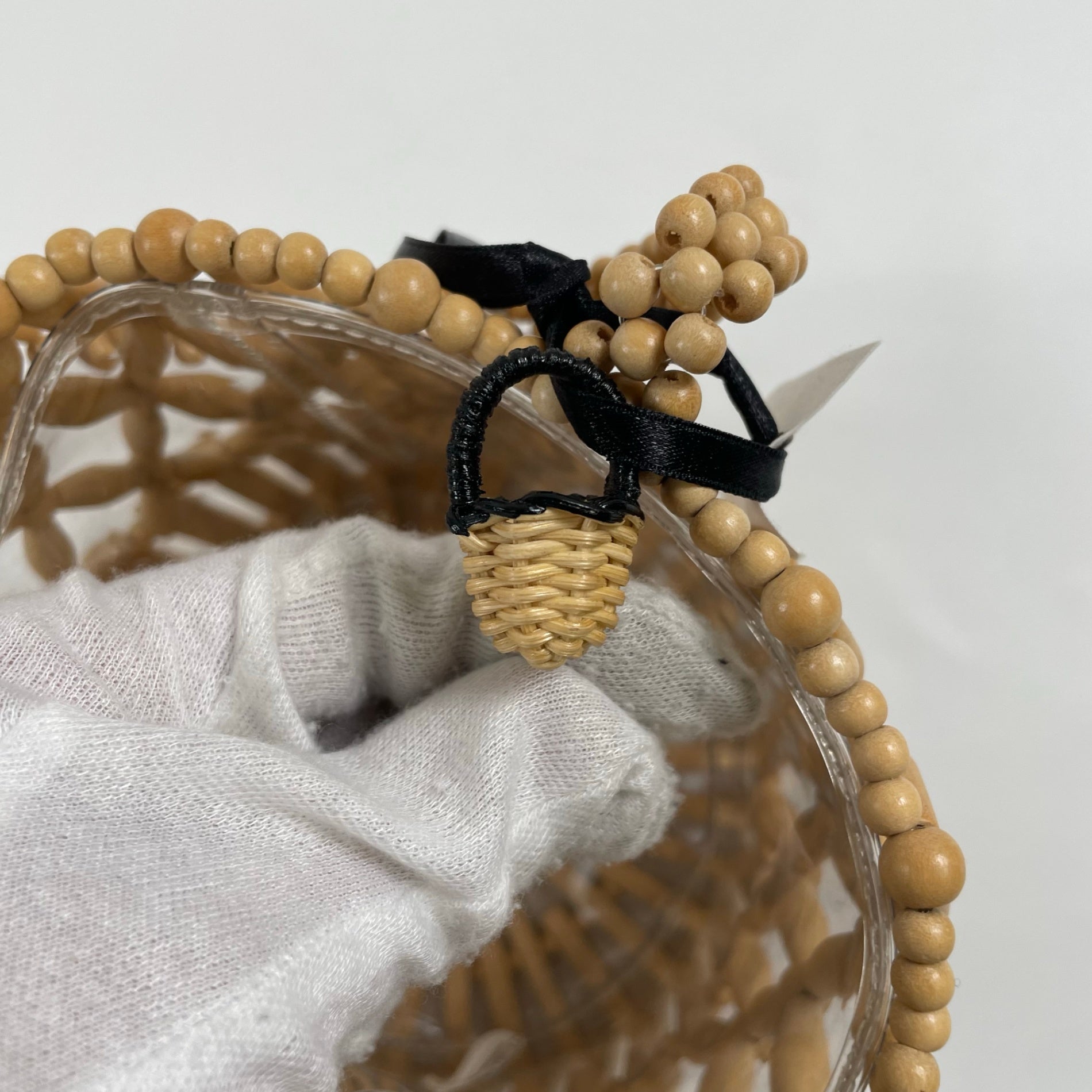 MARCHER マルシェ / ウッドビーズハンドバッグ 参考定価：18,000+tax 未使用品